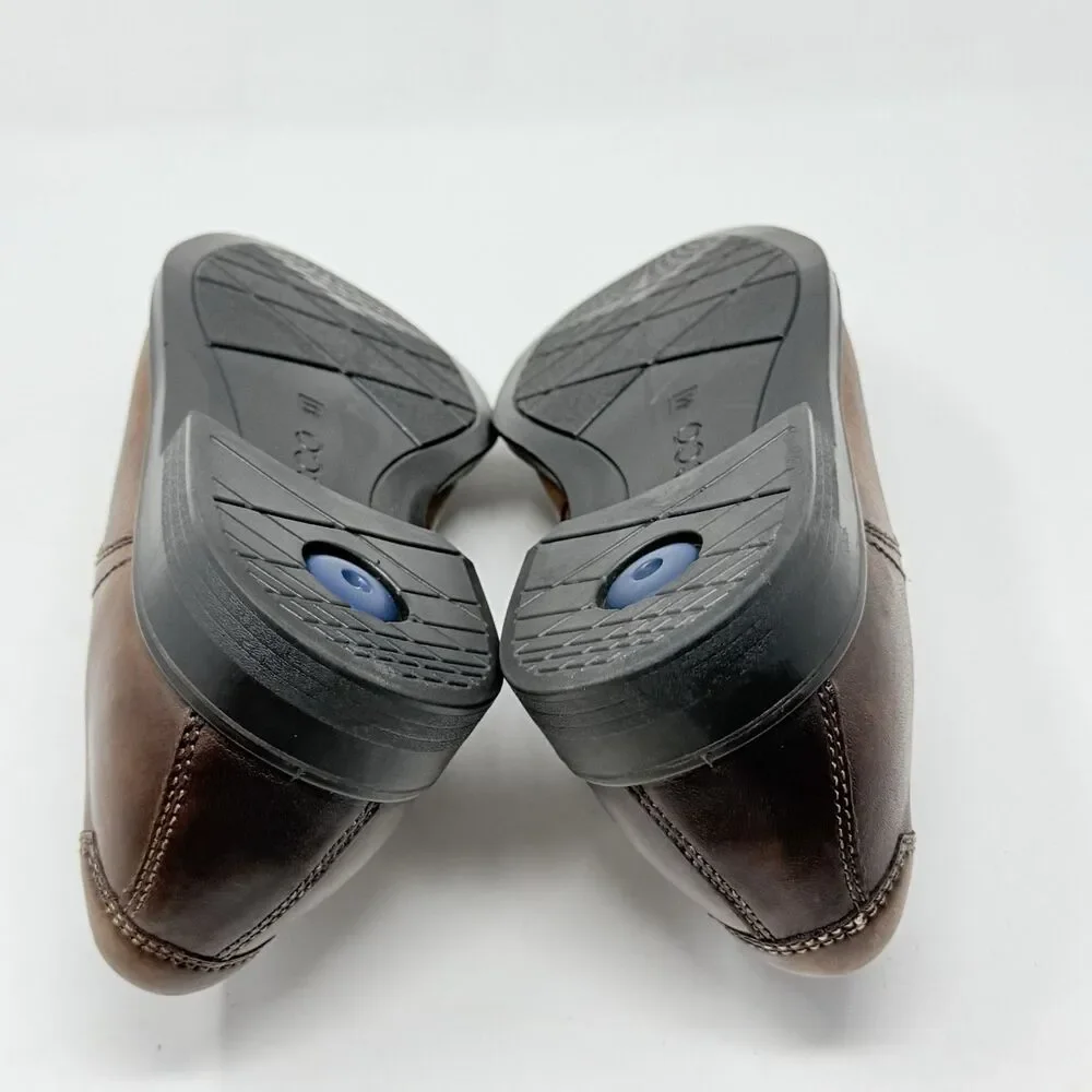 Ecco Melbourne Tie Derby Shoes Mens 10 EU 44 Brown Leather Casual Dress Business